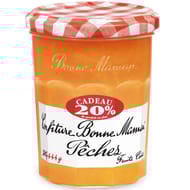 Bonne Maman confiture pêches bocal 370g +20% offert