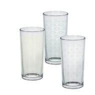 Set 3 gobelets en verre 3 decors asso
