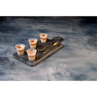 4 verrines saint jacques colin blanchi tartare de tomate crème de basilic