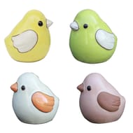 Lapin et oiseaux en ceramique