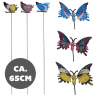Papillon de jardin sur pique metal assortiment