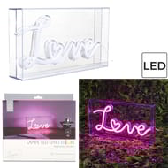 Lampe acrylique led effet neon love