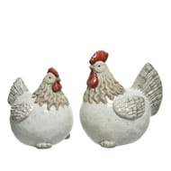 Poule terre cuite 8.50x13x13.50cm
