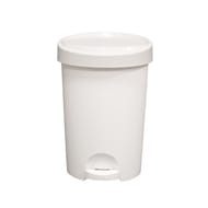 Poubelle stepy 15l avec pédale et seau 29.4x27.9x43.6cm blanc