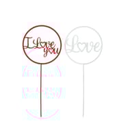 Décoration métal "i love you"
