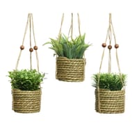 Suspension plante artificielle 8x8x12cm