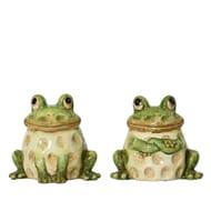 Grenouille terre cuite vert