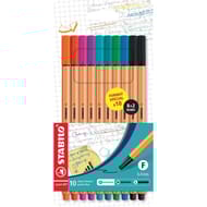 Etui carton 10 stabilo point 88 format special 8+2 noir