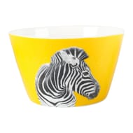 BOL 65 CL PORCELAINE GAMME ANIMO COLOR COLORIS  JAUNE DECOR ZEBRE bol 65 cl porcelaine gamme animo c