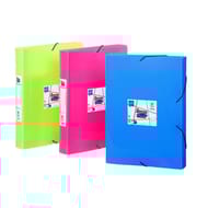 Boite megabox a4 dos 4.5cm happy fluo