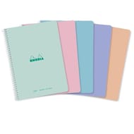 Cahier spirale microperforée 160x220 160 pages pastel rhodia