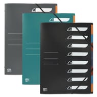 Oxford trieur a4 8 positions polypro opaque assorti