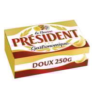 Président beurre gastronomique doux 82% mg plaquette 250g