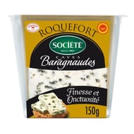 Société roquefort aop Baragnaudes au lait de brebis cru 31.7% mg 150g