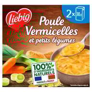 Liebig soupe bouillon poule francaise vermicelles et petits legumes 2x30cl 600g