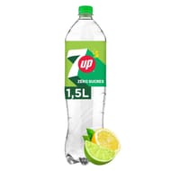 Seven Up 7up Zéro Soda sans sucres citron & citron vert 1,5L