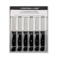 Coffret 6 couteaux steak noir 3 rivets