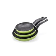 Lot de 3 poeles 20/24/28cm vert