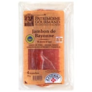 Patrimoine gourmand jambon de Bayonne 14 mois 4 tranches igp 80g