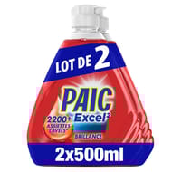 Paic excel 2 liquide vaisselle brillance 2x500ml