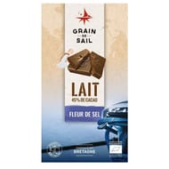 Grain de Sail Tablette chocolat lait fleur de sel bio  - 100g