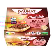 Daunat burger le charolais bacon boeuf sauce steak oignon 180g