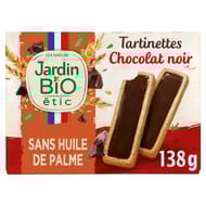 Jardin bio etic tartinettes chocolat noir bio 138g
