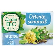 Jardin bio étic infusion détente sommeil bio 20 sachets + étui 30g