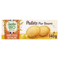 Jardin bio etic palet pur beurre bio équitble 140g