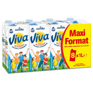 Viva lait uht vitaminé à 1.2% mg 8x1l maxi format