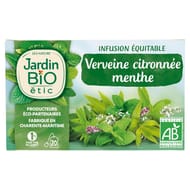 Jardin bio étic infusion verveine citronnée menthe 20 sachets fraicheur 30g