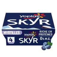 Yoplait skyr 0% sur lit de myrtilles 4x100g