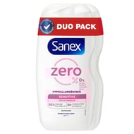 Sanex zero essentiels gel douche peaux sensibles 2x475ml