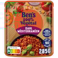 Ben's original riz 100% vegetal sauce micro ondable dahl meditérranéen 285g