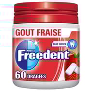 Freedent chewing-gum sans sucres menthe fraise 5x10 - 84g