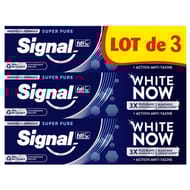 Signal white now dentifrice super pure 3x75ml