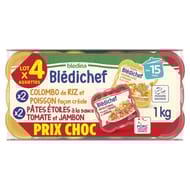 Bledina blédichef lot x 4 assiettes prix choc 1kg
