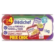 Blédichef prix choc cassolette de patate douce légumes et poulet