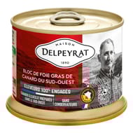 Delpeyrat bloc de foie gras de canard du sud-ouest 160g