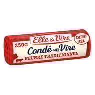 Elle & Vire beurre de Condé sur Vire demi-sel rouleau 250g