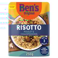Ben's original riz micro ondable risotto poulet et champignons 3 mn 250g