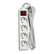 Chacon 4x16 a avec cordon 1.5m et interrupteur blanc 335g