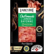 Labeyrie jambon de bayonne igp 12 mois d'affinage 6 tranches 60g