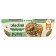 Bledina bols caviard d'aubergine et petites pates 2x200g des 8mois