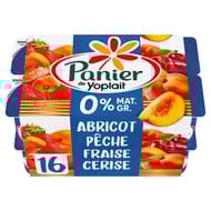 Panier de Yoplait 0%mg fruits panachés 16x125g