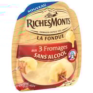 Richesmonts fondue 3 fromages sans alcool 450g