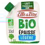 Elle & Vire crème légère épaisse bio poche souple 328g