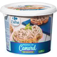 Carrefour extra rillettes de canard en cocotte 220g