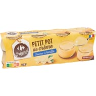 Carrefour original petit pot de crème saveur vanille 8x100g