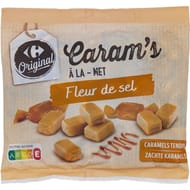 Carrefour original bonbons caramel fleur de sel caram's - 165g